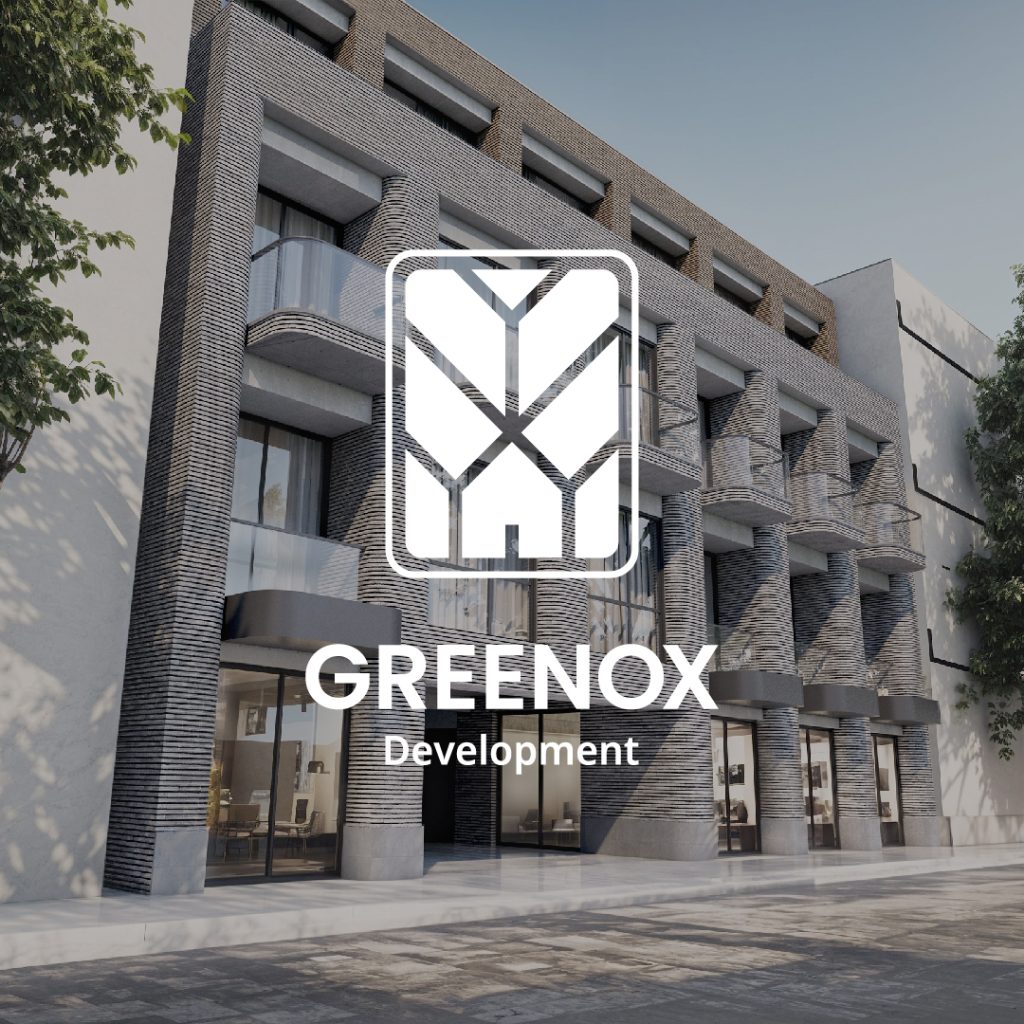 greenox-ის ლოგო და შენობა